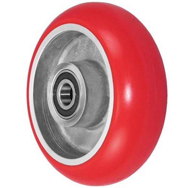 Durastar Wheel; 6X2 Polyurethane|Aluminum (Donut; Red); 75 Shore A Durometer; H 620DUSA63R